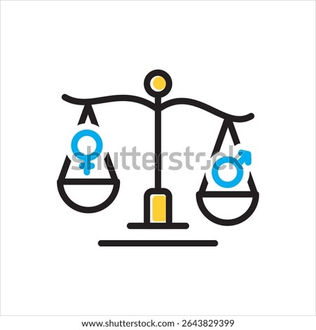 Vector multi color icon for discriminatory