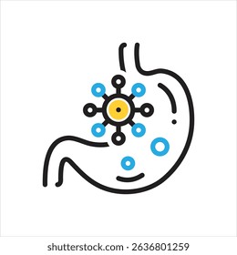 Vector multi color icon for disease