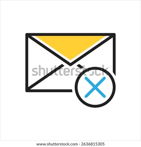 Vector multi color icon for dismiss