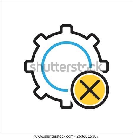 Vector multi color icon for dismiss