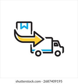 Vector multi color icon for Dispatched