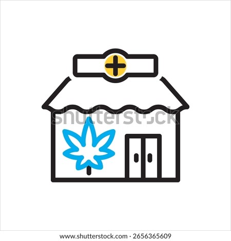 Vector multi color icon for dispensary