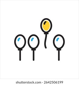 Vector multi color icon for distinct