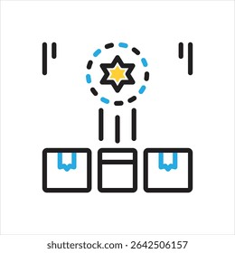 Vector multi color icon for distinguish