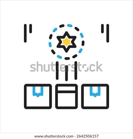 Vector multi color icon for distinguish