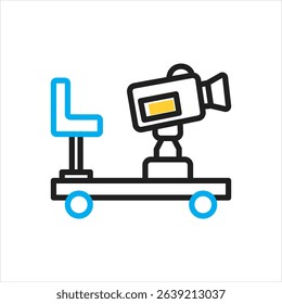 Vector multi color icon for dollie