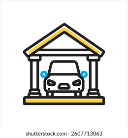 Vector multi color icon for domestic vehicle