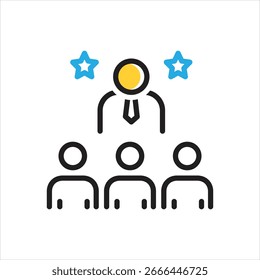 Vector multi color icon for dominant