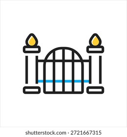 Vector icono multicolor para puerta