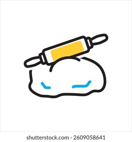 Vector multi color icon for dough