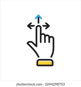 Vector multi color icon for drag