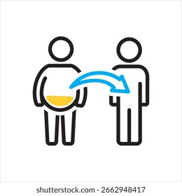 Vector multi color icon for drastically