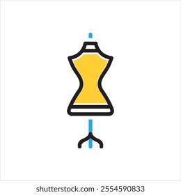 Vector multi color icon for dress form