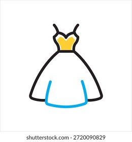 Vector icono multicolor para el vestido