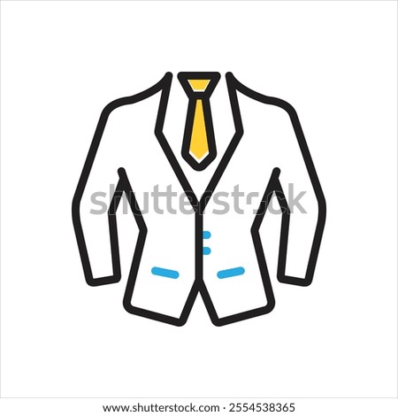 Vector multi color icon for dress formal