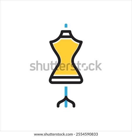 Vector multi color icon for dress form