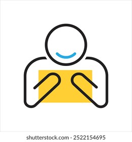 Vector multi color icon for eager