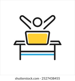 Vector multi color icon for eager