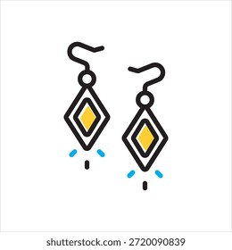 Ícone de vetor de várias cores para brinco