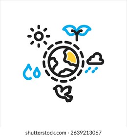 Vector multi color icon for ecosystem