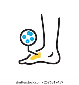 Vector multi color icon for edema