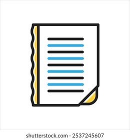 Vector multi color icon for edge