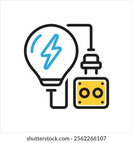 Vector multi color icon for electric