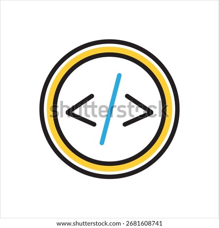 Vector multi color icon for embed