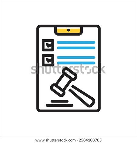 Vector multi color icon for enforcement