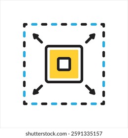 Vector multi color icon for enhance