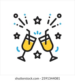 Vector multi color icon for enjoy