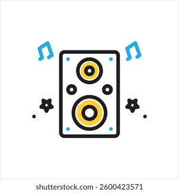 Vector multi color icon for entertainment