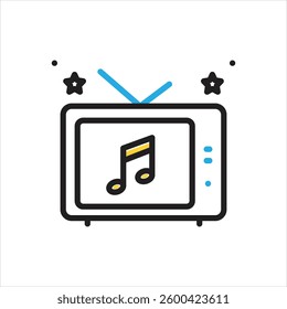 Vector multi color icon for entertainment
