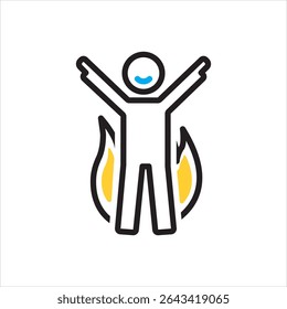 Vector multi color icon for enthusiasm