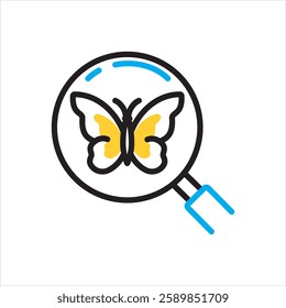 Vector multi color icon for entomologist