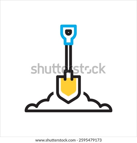Vector multi color icon for entrenched