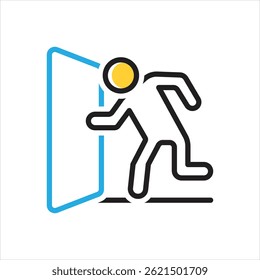 Vector multi color icon for escape