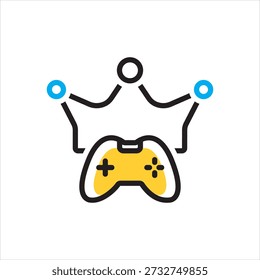 Icono multicolor del Vector para el logro del esport