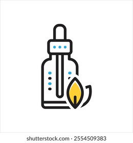 Vector multi color icon for essential oil