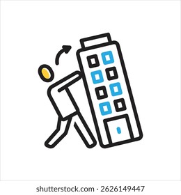 Ícone de vetor de várias cores para estabelecer