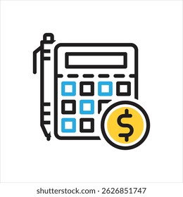 Vector multi color icon for estimate
