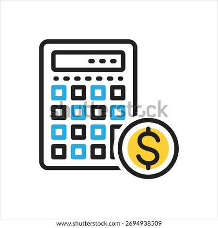 Vector multi color icon for estimates