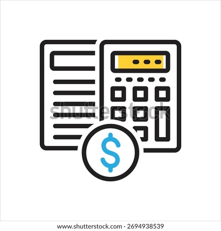 Vector multi color icon for estimates