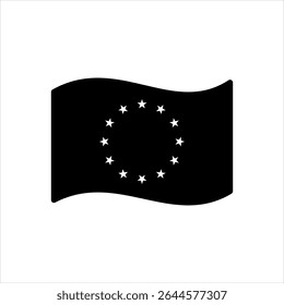 Ícone de vetor de várias cores para a união europeia