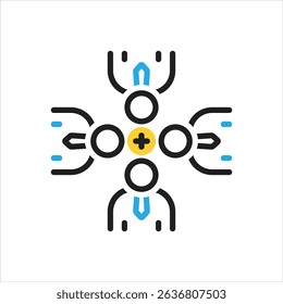 Vector multi color icon for everybody