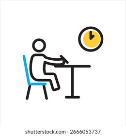 Vector multi color icon for examination