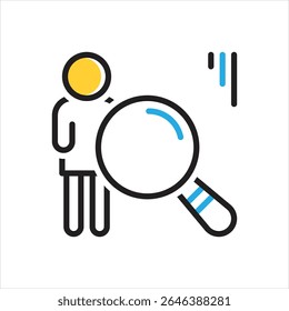Vector icono multicolor para examinar