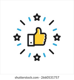 Vector icono multicolor para excelente