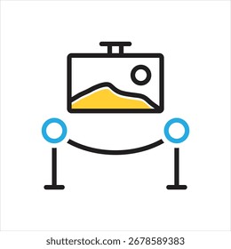 Vector icono multicolor para exposiciones