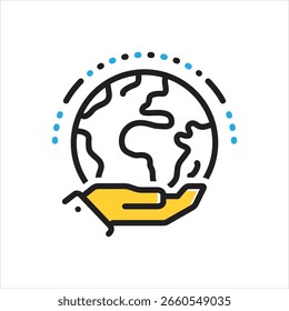 Vector icono multicolor para existir